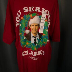 You Serious Clark Christmas Vacation Graphic Tee Red XXL NWT
